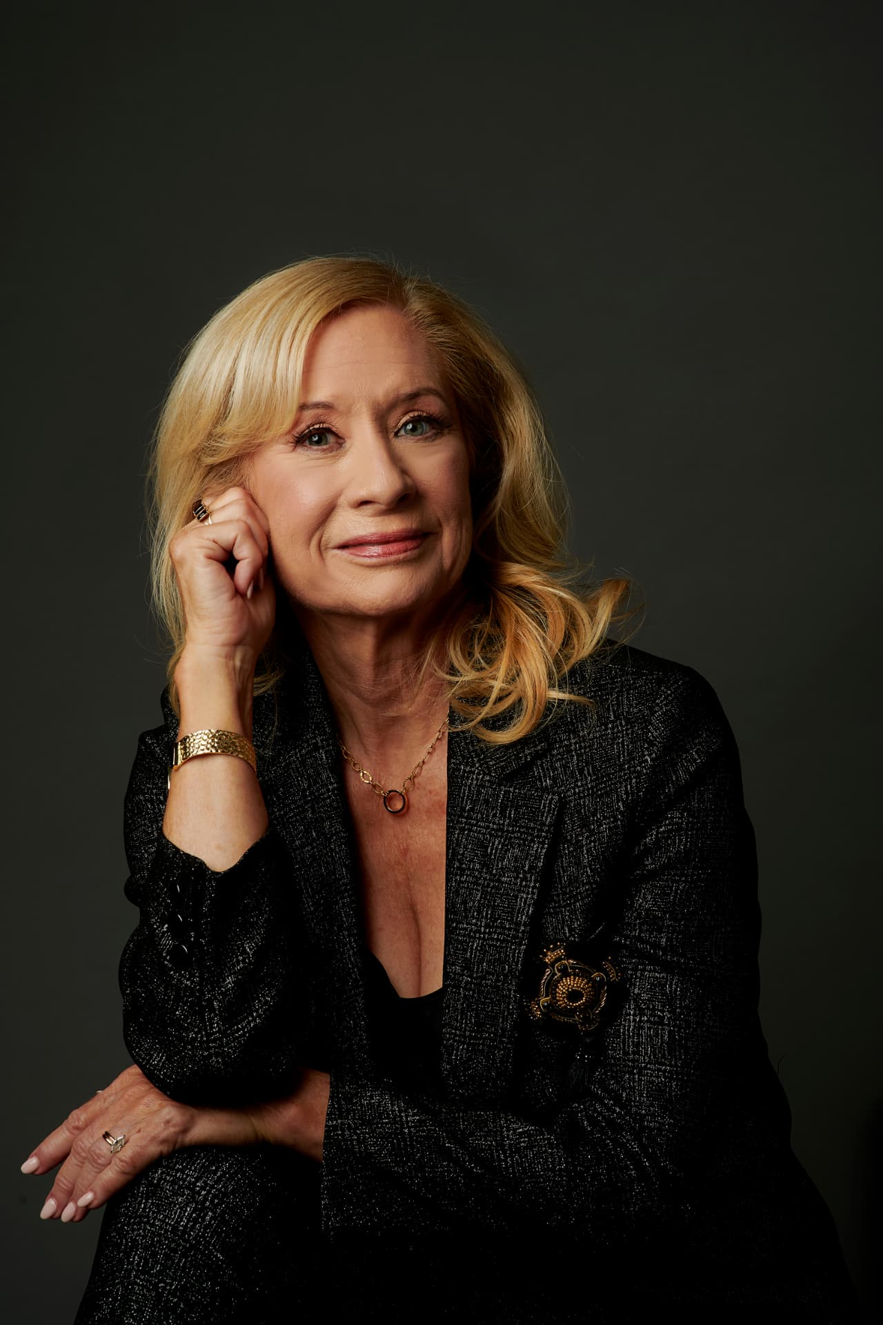 Portrait of Dr. Jennifer Closshey resting her chin on her hand